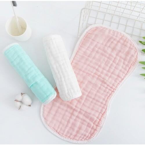 3 Pcs Muslin Burp Cloths Cotton Washcloths Baby Diapers 6-Layer Face Towels 87HD