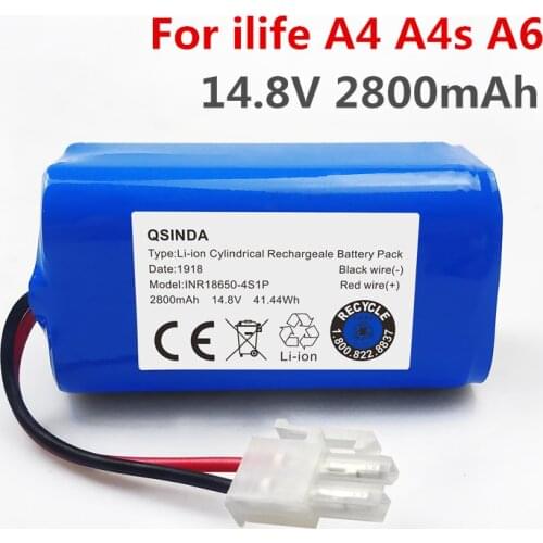 Rechargeable ILIFE Battery 14.8V 2800mAh robotic vacuum cleaner accessories parts for Chuwi ilife A4 A4s A6