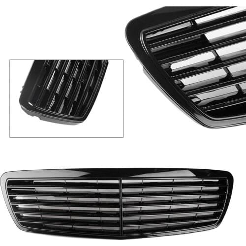 Car Styling Front Grille Bumper Mesh Grill For Mercedes Benz W211 E500 E320 E350 E430 E-CLASS 2002 2003 2004 2005 2006