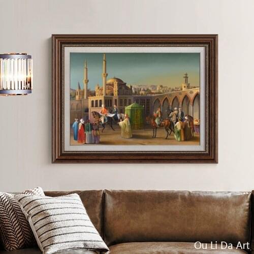 No frame classical Arab court people art prints poster canvas printings oil painting printed on canvas wall decor pictures