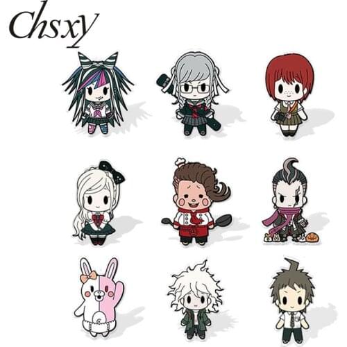 CHSXY Hot Game Danganronpa V3 Acrylic Lapel Pins Badges For Denim Clothes Art Photo Epoxy Brooch Best Gift For Fans Gamer Jewely