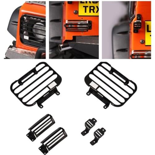 DJ Traxxas TRX4 D90/D110 Defender Retrofit All-Metal Rear Headlight Frame Lamp Protective Cover RC Car Upgrade Accessories Parts