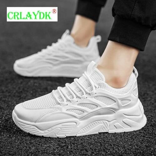 CRLAYDK Thick-soled Mens Mesh Breathable Sports Sneakers Outdoor Running Casual Workout Shoes for Youth Boys Increased Trainers