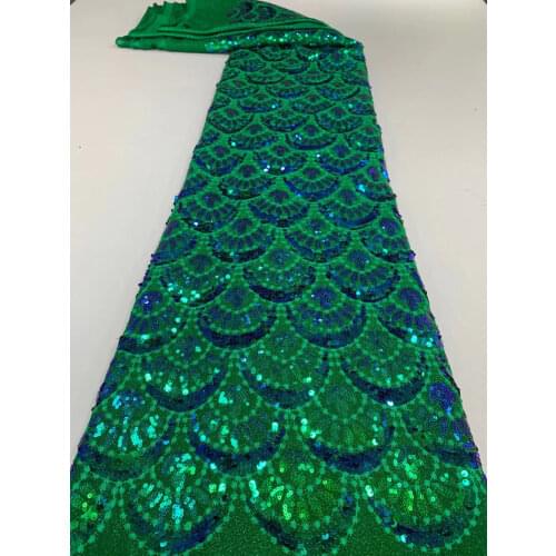 High Quality Lace Fabric Sequin Embroidery Craft For Sewing Party Dress Skirt Tube Top Camisole 5 Yards Wholesale