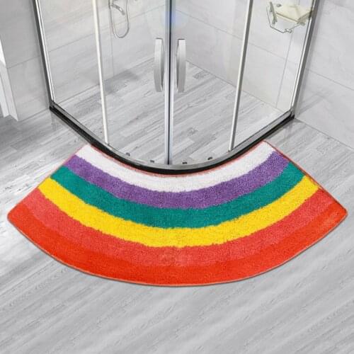 Sector Bathroom Non-slip Bottom Mat Soft Fluffy Shaggy Area Rug For Home Hotel Bath Room Shower Floor Mats Foot Pad