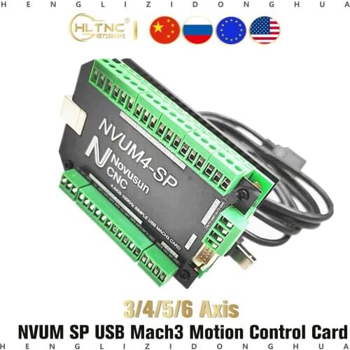 NVUM 4 Axis Mach3 USB Card CNC Router Controller 3 5 6 Motion Control Breakout Board for diy milling machine