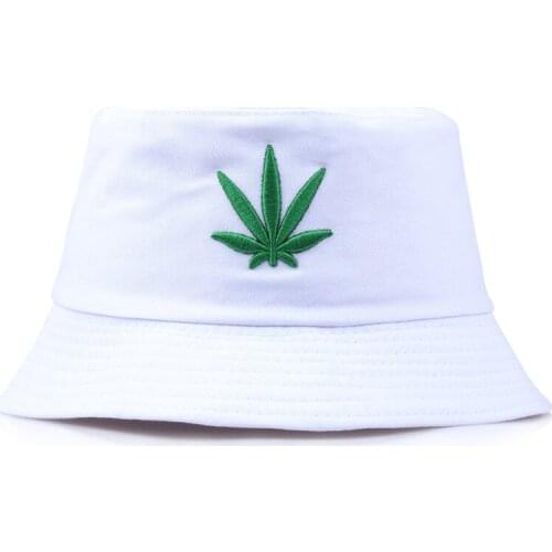 Maple Leaf Embroidery Bucket Hat For Men Women Hip Hop Fisherman Panama Hat Cotton Outdoor Summer Casual cap