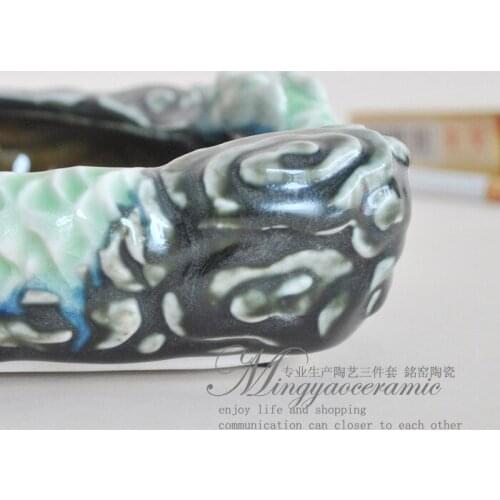 Supply Jingdezhen Ceramic hand-fabricated items mounted ashtray office gifts household ornaments 25512