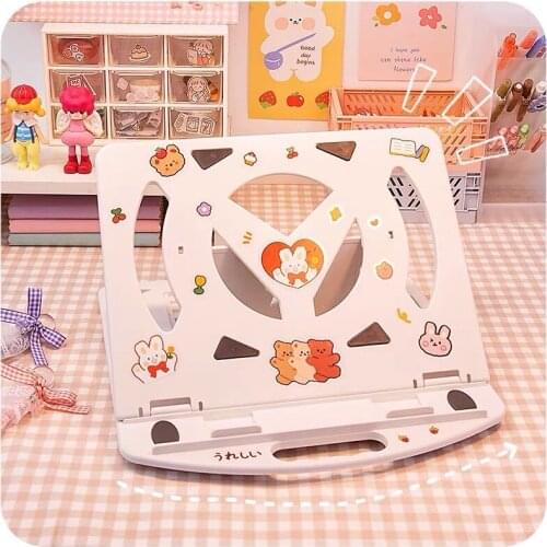 New Arrival 360 Degree Rotating Foldable Laptop Holder Adjsutable Pad Stand Holder Tablet PC Holder 2PCS DIY Sticker