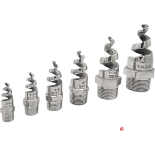 Spiral nozzle304/316L spjt stainless steel spiral nozzle desulfurization, dust removal, cleaning and anti clogging