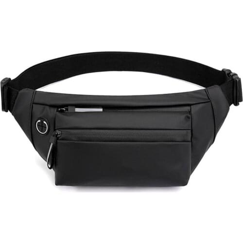 Reflective Zipper Fashion PU Leather Men Waist Bag Multifunction Three Pockets Crossbody Hidden Safe Chest Bags For Women G200