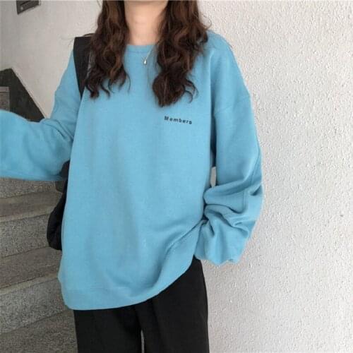 Hoodies Women Warm Soft Letter Printed Round neck pullover Womens Trendy Sweatshirt Cute hoodie