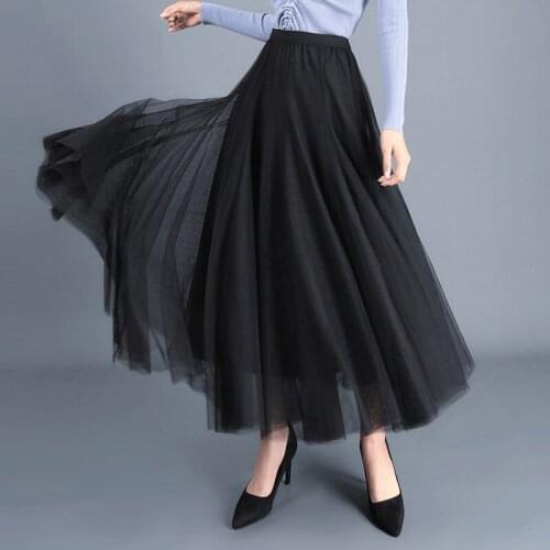 Spring Autumn harajuku Kawaii Women High Waist Pink Pleated Tulle Skirt Korean Style Solid Breathable Skirts Womens Clothing