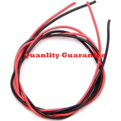 2M/Lot 16 14 12 10 AWG gauge wire for RC Black Red 1 meter each flexible silicone stranded copper wire electronic wire