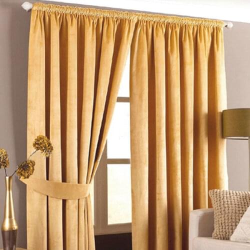 2021 Modern Blackout Curtains for Living Room and Bedroom Curtains, Glass Blinds, Finished Curtains, Solid Color Velvet Curtains