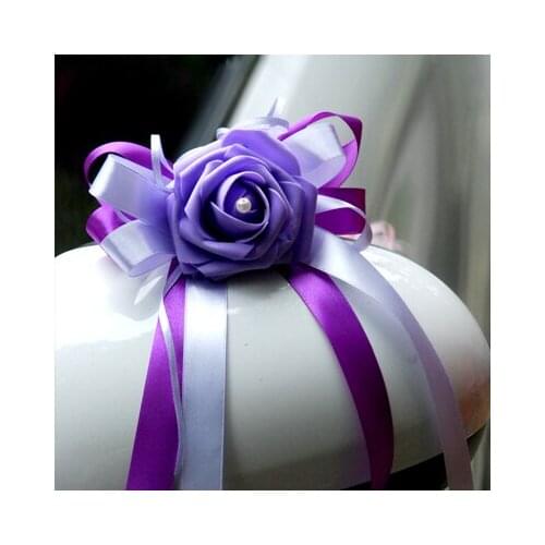 3 pcs/lot 20 Kinds Wedding Rose Ribbon Bow handmade flower Cake Gift Box /mirror /wedding birthday Car Decoration