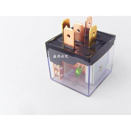 5pcs 100A 4 pin 5 pin Double contact car headlight relay four plug 5 plug high power transparent waterproof car relay 12V/24V