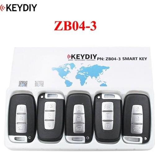 5PCS,KEYDIY Universal Smart Key ZB04-3 ZB04-4 for KD-X2 Car Key Remote Fit More than 2000 Models