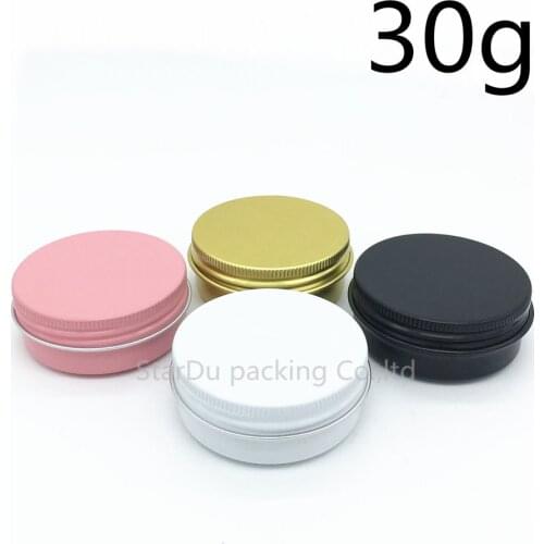 Free shipping 500pcs 30g aluminum jar, 30 gram metal cream jar, 1oz silver aluminum case, 30 g metal cosmetic container