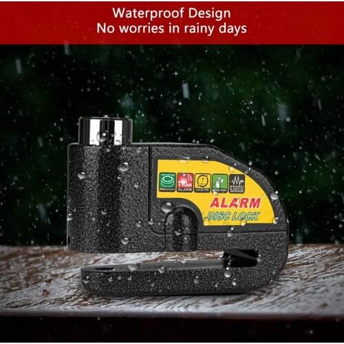 Motorcycle Scooter Disc Brake Lock 110db Motor Bicycle Anti-theft Wheel Disc Brake Lock waterproof Security Alarm Protection