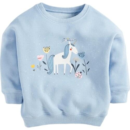 Bambino New Year 2021 Sweatshirt Unicorn Fleece Winter Clothes Kids Girl 2-9 Years Little Girl Costumes Warm School Clothing