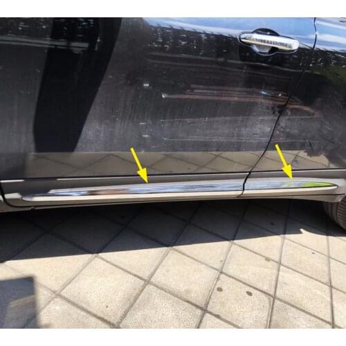 For Fiat 500X 2015 2016 2017 2018 2019 2020 Chrome Door Side Body Strips Kit Molding Trims Accessories