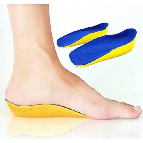 1pair Shoe Insoles Breathable Half Insole Heighten Heel Insert Sports Shoes Pad Cushion Unisex 2cm Height Increase Insoles Tools