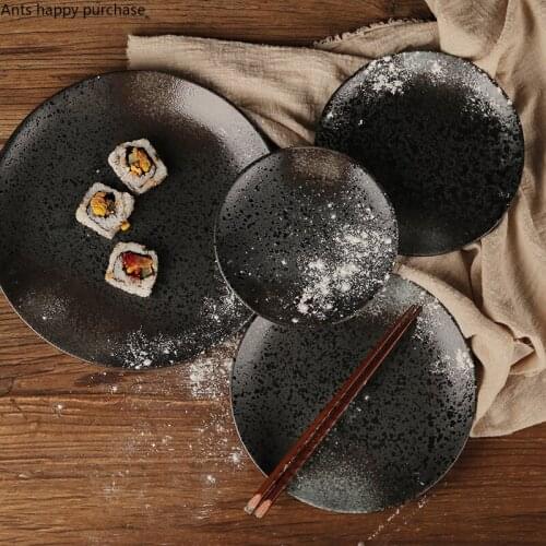 European Ceramic Dinner Plate 6/7/8/10 Inch Round Dessert Salad Plate Dining Table Restaurant Decoration Kitchen Home Decoration