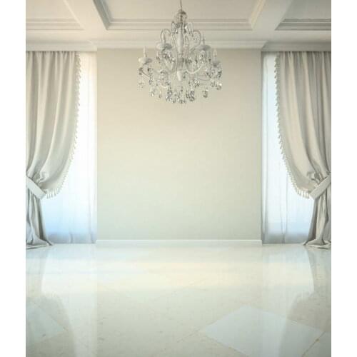 Crystal Chandelier Backgrounds Backdrops for Wedding Photography Ivory Curtain White Palace Photo Background Picture Backdrops