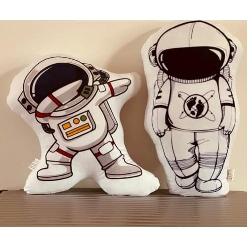 Simulation Space Series Plush Pillow Toys Astronaut Spaceman Rocket Spacecraft Stuffed Doll Nap Pillow Boys Kids Birthday Gifts