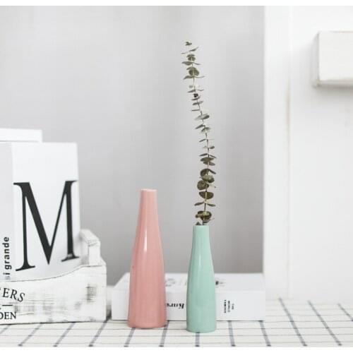 Nordic style ceramic small vase fresh flower arrangement simple creative bedroom living room flower arrangement small porcelain