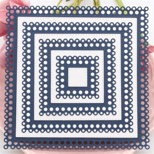 KSCRAFT Square Frame Metal Cutting Dies Stencils for DIY Scrapbooking Decorative Embossing DIY Paper Cards