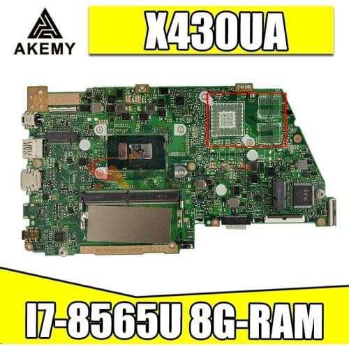 X430UA Mainboard For ASUS A430U S4300U X430UA X430U Laptop motherboard Motherboard W/ 8G-RAM I7-8565U