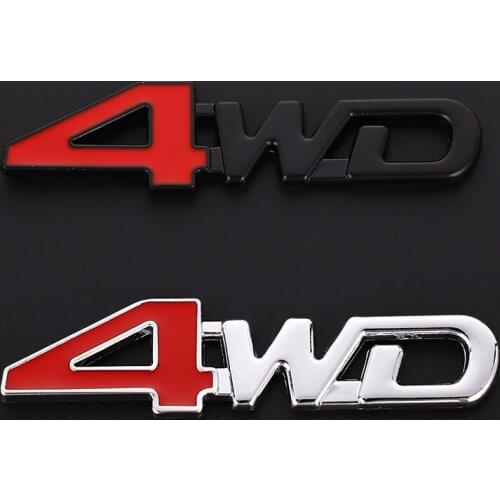 3D Metal Sticker 4WD Emblem 4X4 Badge Decals for Honda Mitsubishi ASX Outlander Lada CRV Accord Civic Suzuki Grand Vitara Swift