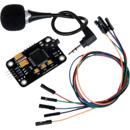 HOT-Voice Recognition Module With Microphone Dupont Speech Recognition Voice Control Board For Arduino Compatible