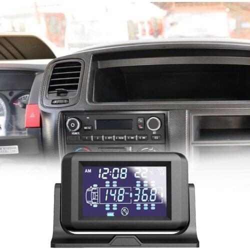 Truck Pressure Monitor with External Sensors Real-time Monitoring LCD Display Wireless Tire Pressure Monitor for 24-Wheel Trucks