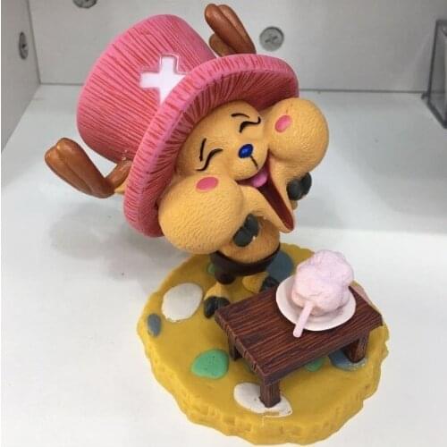 NEW hot 10cm Tony Tony Chopper One Piece Eating food action figure collection toys Christmas gift with box