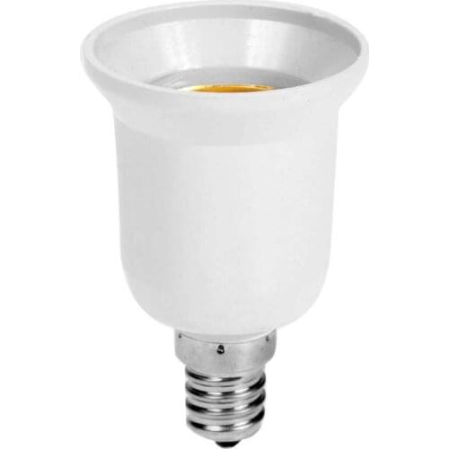 New E14 Female Socket To E27 Male Plug 1pc E14 To E27 Light Base Converter High Quality Material Fireproof Lamp Holder