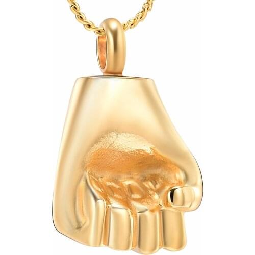Punk Style Fist Cremation Jewelry for Ashes for Human Boxing Glove Keepsake Pendant Jewellery Memorial Urns Necklace for Mens