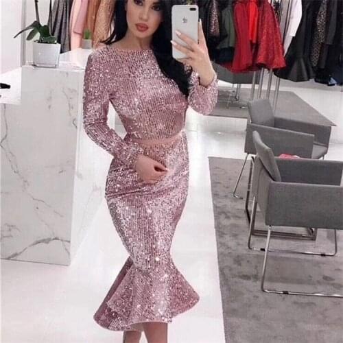 African Dresses For Women Mermaid Party Dress African Clothes Ladies Sexy Elastic Sequins Bodycon Evening Dress Africa Clothing