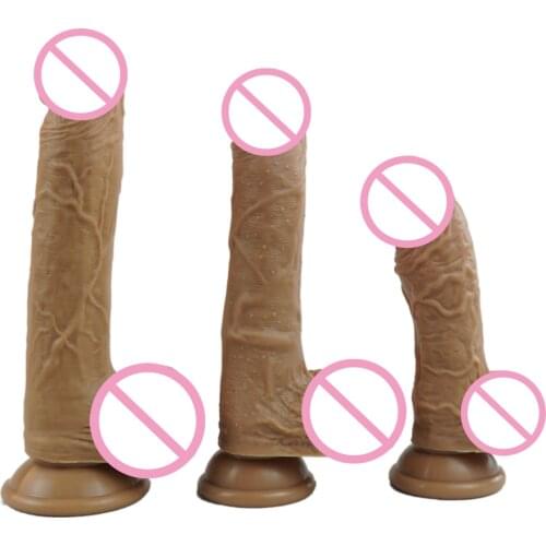 Realistic Penis Odorless Dildos Flexible Dong Strong Suction Cup for sex Machine Dick Safe and Health FDA Mark Sex Toy for Women