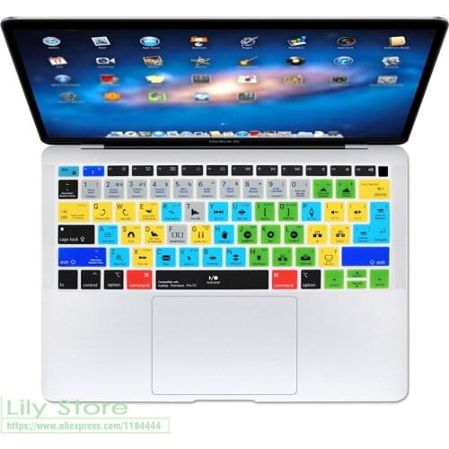 A1932 For Adobe Premiere Pro CC Hotkey for MacBook Air 13 2018 13.3 inch Release A1932 2019 Silicone Keyboard Cover Skin