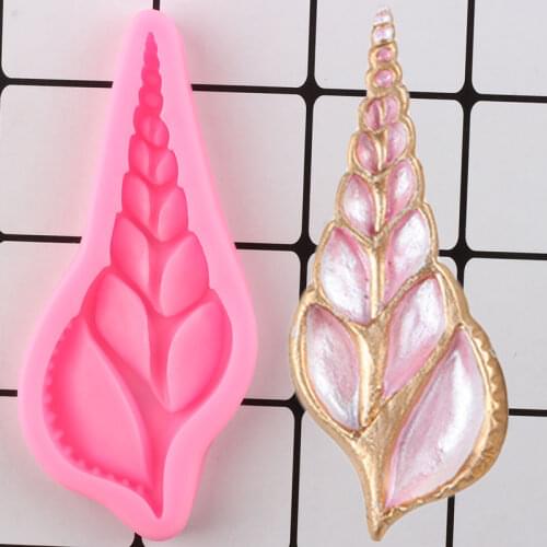 3D Sea Conch Silicone Molds Candy Clay Chocolate Baking Mold DIY Baby Birthday Cupcake Topper Fondant Cake Decorating Tools