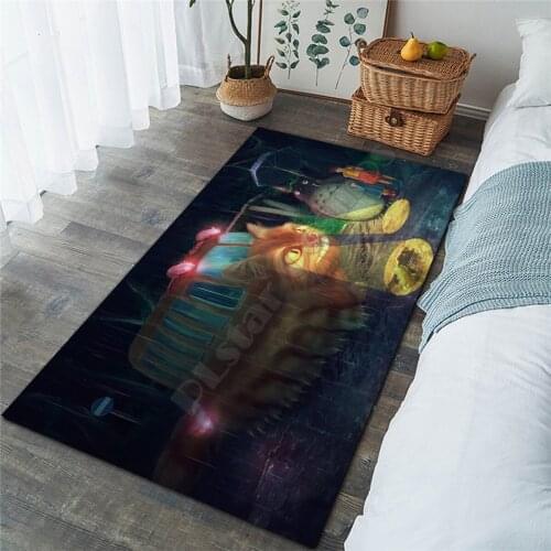 Funny Totoro 3D Printed Carpet Mat for Living Room Doormat Flannel Print Bedroom Non-slip Floor Rug Style-3