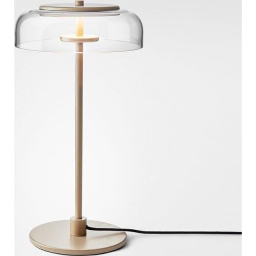 Modern Clear Glass LED Table Lamp Art Bedside Desk Lamp Study Room Home Decor TA050