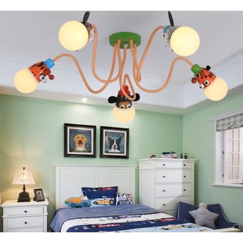 LED cartoon children room lamp bedroom ceiling lamp boy girl princess modern simple animal creative lamps