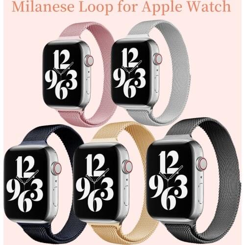 Strap For ремешок на Apple Watch Band 44/40mm 42/38mm Stainless Steel Metal Bracelet Magnetic Loop Series SE 6 5 4 3 2 1 Magnet