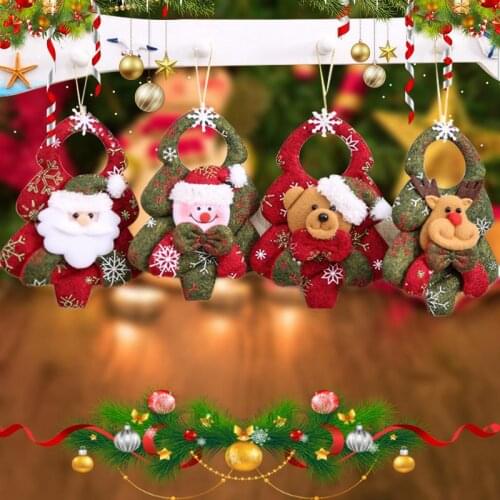Christmas Tree Decorations For Home Santa Claus Snowman Christmas Ornaments Supplies Pendant Kids Xmas Christmas Gifts
