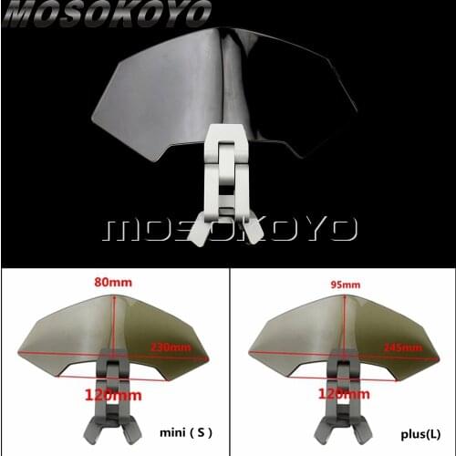 Universal Motorcycle Risen Adjustable Windscreen Visor Kit Windshield Spoiler Air Deflector for BMW F800 R1200GS KAWASAKI YAMAHA