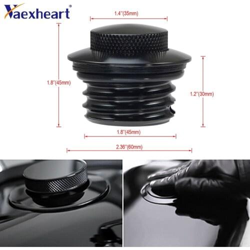Pop Up Gas Cap Right Hand Thread Reservoir Fuel Tank Black Cap Motorcycle For Harley Touring Dyna Softail Sportster XL